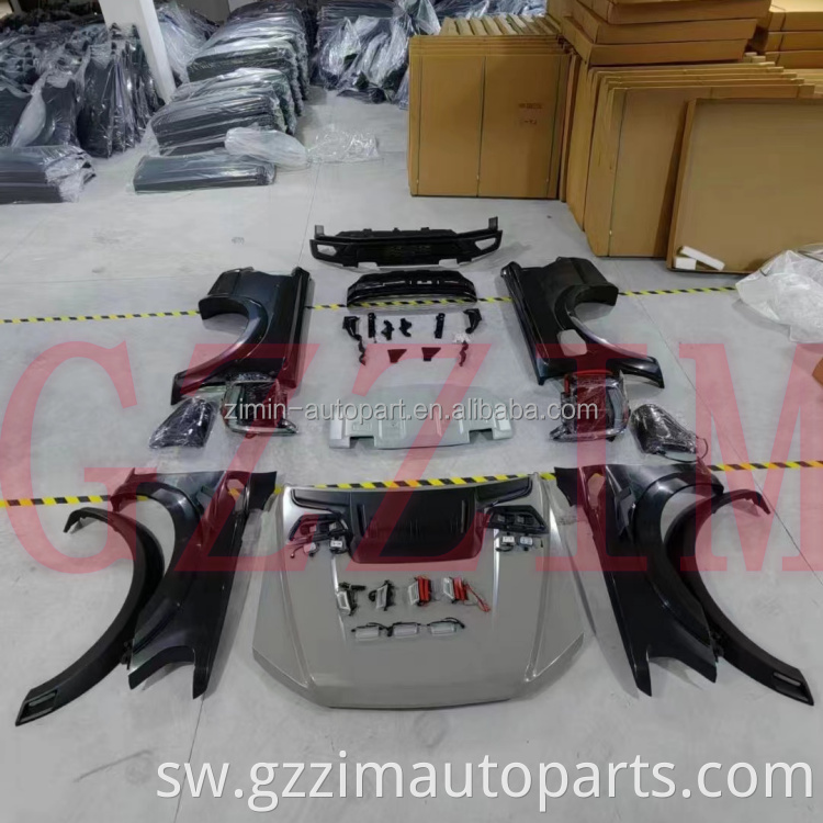 Vifaa vya gari la bodykit Hood Fender flares kwa Uboreshaji wa Ranger hadi F150 Raptor Sinema 2023